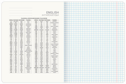 Тетрадь предметная "PASTEL" 48 л., SoftTouch, фольга, АНГЛИЙСКИЙ ЯЗЫК, клетка, BRAUBERG, 404311