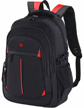 Рюкзак BRAUBERG TITANIUM для старшеклассников/студентов/молодежи, красные вставки, 45х28х18 см, 226376