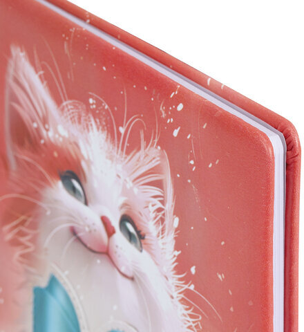 Дневник 1-4 класс 48л, кожзам (твердая с поролоном), печать, аппликация, ЮНЛАНДИЯ, Котик, 107224