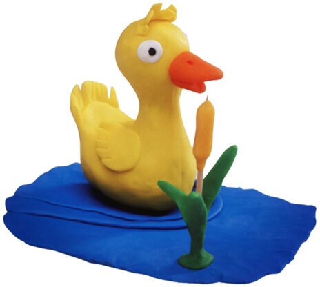 Пластилин на растительной основе (тесто для лепки) ПИФАГОР, 7 цветов, 420 г, пластиковое ведро, 104545