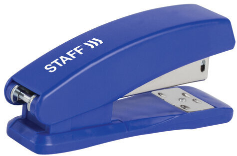 Степлер №24/6, 26/6 STAFF "Basic", до 20 листов, синий, 227406