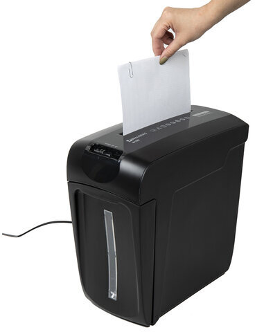 Уничтожитель (шредер) BRAUBERG 810X, 4 уровень секретности, фрагменты 4х37 мм, 8 листов, 10 л, 532148