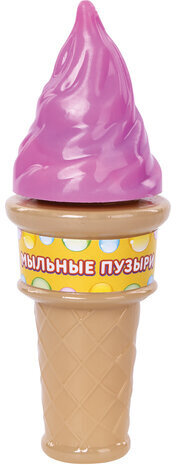 Мыльные пузыри ЮНЛАНДИЯ, 120 мл, "Мороженое", в фигурной баночке, 591176