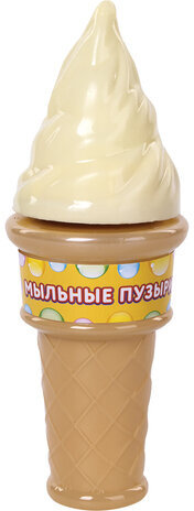 Мыльные пузыри ЮНЛАНДИЯ, 120 мл, "Мороженое", в фигурной баночке, 591176