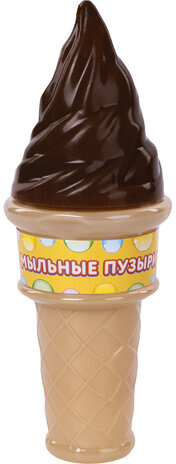 Мыльные пузыри ЮНЛАНДИЯ, 120 мл, "Мороженое", в фигурной баночке, 591176