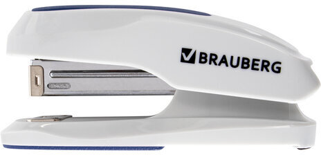 Степлер №24/6, 26/6 BRAUBERG "Extra", до 30 листов, серо-синий, 229087