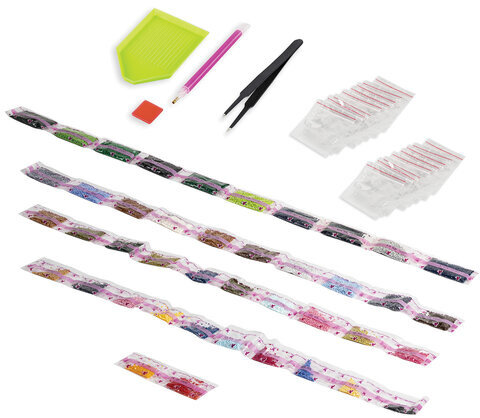 Картина стразами (алмазная мозаика) 40х50 см, ОСТРОВ СОКРОВИЩ "Панды", без подрамника, 662410