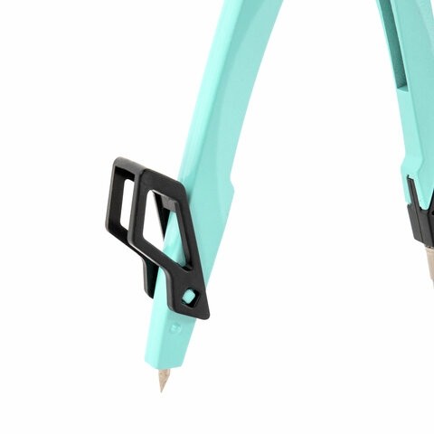 Готовальня BRAUBERG ULTRA, 4 предмета: циркуль 135 мм, запасной грифель, насадка, мятный цвет, 210824