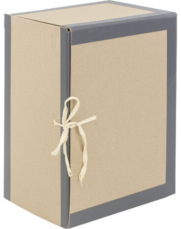 Короб архивный 180х240х330 мм, переплетный картон/бумвинил, завязки, до 1700 л., STAFF, 112160
