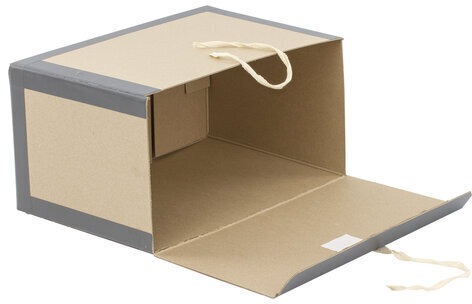 Короб архивный 180х240х330 мм, переплетный картон/бумвинил, завязки, до 1700 л., STAFF, 112160