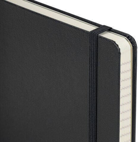 Блокнот А5 (130х210 мм), BRAUBERG ULTRA, балакрон, 80 г/м2, 96 л., линия, черный, 113044