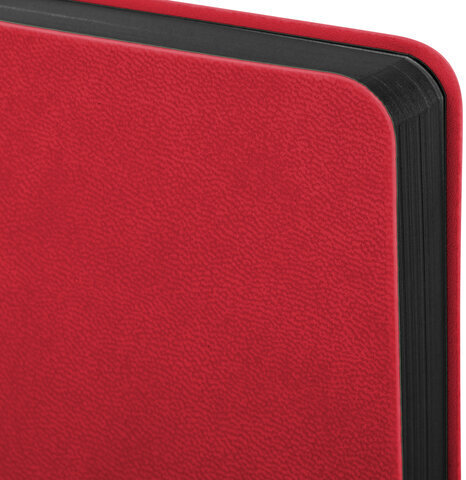 Ежедневник недатированный МАЛЫЙ 100х150 мм А6 BRAUBERG "Metropolis Mix", под кожу, 136 л., красный, 113304