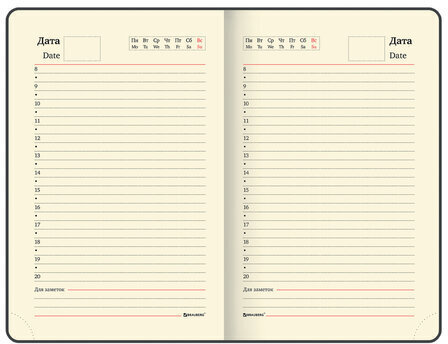 Ежедневник недатированный МАЛЫЙ 100х150 мм А6 BRAUBERG "Metropolis Mix", под кожу, 136 л., красный, 113304