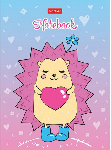 Блокнот МАЛЫЙ ФОРМАТ (105х145мм) А6, 24 л., скоба, мелованная бумага, HATBER, "Милые Создания" (8 дизайнов), 24Б6В1