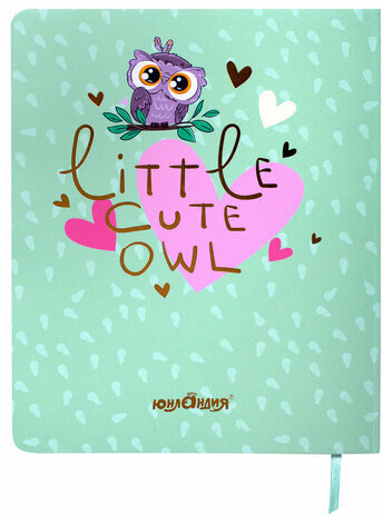Дневник 1-4 класс 48 л., кожзам (гибкая), печать, фольга, ЮНЛАНДИЯ, "Совушка", 106158