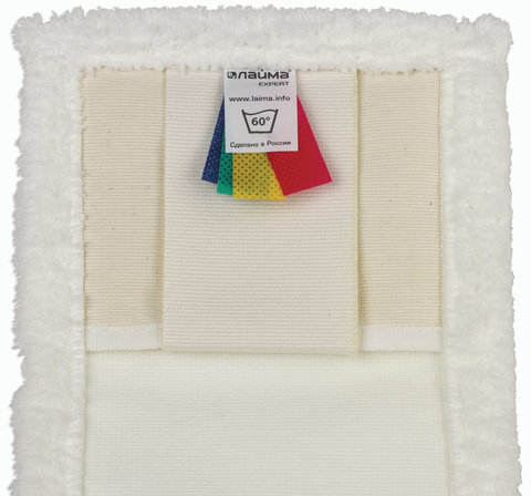Насадка МОП плоская для швабры/держателя 50 см, уши/карманы (ТИП У/К), микрофибра, LAIMA EXPERT, 605312