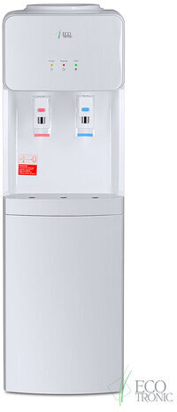 Кулер для воды ECOTRONIC J21-LCE напольный, НАГРЕВ/ОХЛАЖДЕНИЕ ЭЛЕКТРОННОЕ, шкаф, 2 крана белый 12562