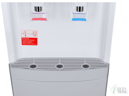 Кулер для воды ECOTRONIC J21-LCE напольный, НАГРЕВ/ОХЛАЖДЕНИЕ ЭЛЕКТРОННОЕ, шкаф, 2 крана белый 12562