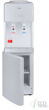 Кулер для воды ECOTRONIC J21-LCE напольный, НАГРЕВ/ОХЛАЖДЕНИЕ ЭЛЕКТРОННОЕ, шкаф, 2 крана белый 12562