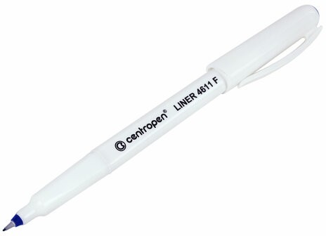 Ручка капиллярная (линер) СИНЯЯ CENTROPEN "Liner", трехгранная, линия письма 0,3 мм, 4611, 2 4611 0106