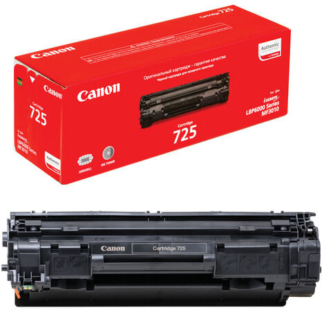 Картридж лазерный CANON (725) LBP6000/LBP6020/LBP6020B, оригинальный, ресурс 1600 стр., 3484B002