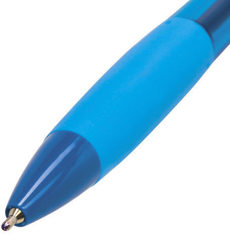 Ручка шариковая масляная автоматическая с грипом BRAUBERG "FRUITY RG", СИНЯЯ, узел 0,7 мм, линия письма 0,35 мм, 142655