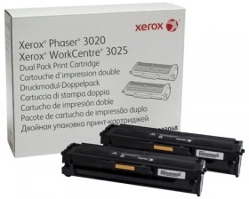 Картридж лазерный XEROX (106R03048) Phaser 3020/WC3025, оригинальный, ресурс 1500 стр., комплект 2 шт.