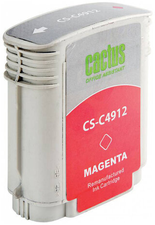 Картридж струйный CACTUS (CS-C4912) для плоттеров HP DesignJet 500/510/800, пурпурный