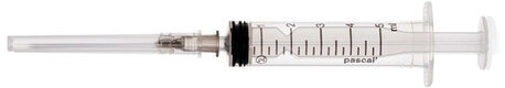 Шприц 3-х компонентный PASCAL, 5 мл, КОМПЛЕКТ 10 шт., в коробке, игла 0,7х40 - 22G, 120407