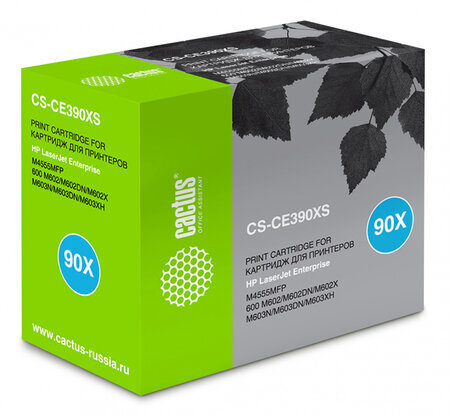 Картридж лазерный CACTUS (CS-CE390XS) для HP LaserJet M602n/M603n, ресурс 24000 страниц