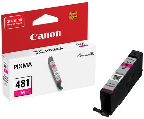 Картридж струйный CANON (CLI-481M) для PIXMA TS704 / TS6140, пурпурный, ресурс 236 страниц, оригинальный, 2099C001