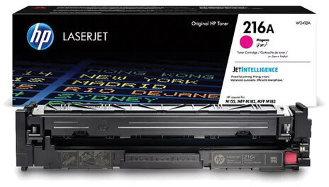 Картридж лазерный HP (W2413A) Color LaserJet M182n/M183fw, №216A, пурпурный, оригинальный, ресурс 850 страниц