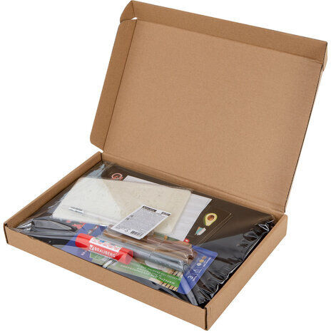 Фотоальбом 21х30 см, 40 черных листов, уголки/стикеры/ручка/клей/трафареты/маркеры, BRG Black, 880654