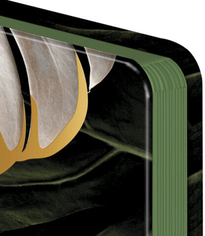 Ежедневник датированный 2025 А5 138x213 мм, BRAUBERG "Vista", под кожу твердый, "Листья", 115877