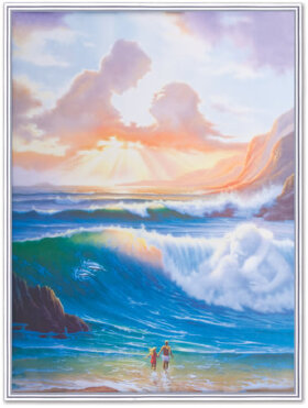 Рамка бизнес-класса 30х40 см, пластик, багет 9 мм, серебро, 7916