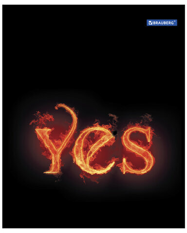 Тетрадь А5, 48 л., BRAUBERG, клетка, обложка картон, ОГОНЬ, 401289