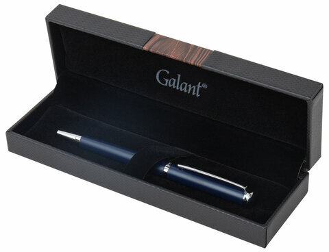 Ручка подарочная шариковая GALANT "Ricardo", корпус темно-синий, детали серебро, узел 0,7 мм, линия письма 0,5 мм, синяя, 144168