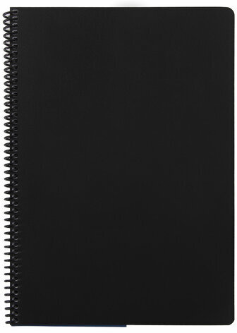 Тетрадь А4, 80 листов, BRAUBERG "Metropolis", спираль пластиковая, клетка, обложка пластик, ЧЕРНЫЙ, 403393