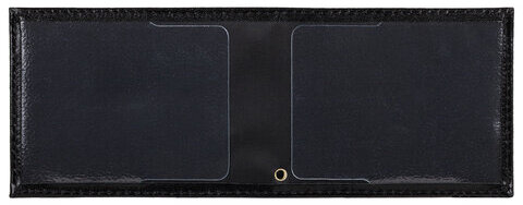 Обложка для удостоверения "Ветеран боевых действий" натуральная кожа шик, 3D герб + тиснение, черная, BRAUBERG, 238872