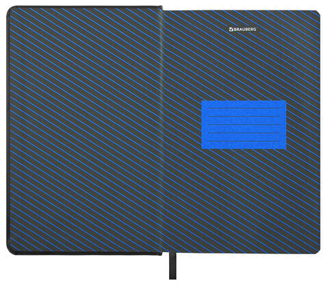 Ежедневник датированный 2024 А5 138x213 мм BRAUBERG "Chameleon", под кожу, черный/синий, 114929