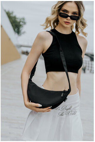 Сумка на плечо HEIKKI SELFIE (ХЕЙКИ) кросс боди, черная, 15х30х10 см, 272636