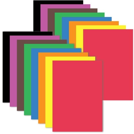 Цветная бумага А4 офсетная, 16 листов, 8 цветов, папка, индивидуальная упаковка, BRAUBERG KIDS, 200х290 мм, "Друзья", 115162