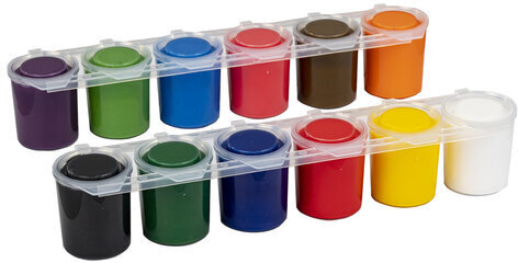 Краски акриловые по керамике и стеклу ОСТРОВ СОКРОВИЩ 12 цветов по 25 мл, 191698