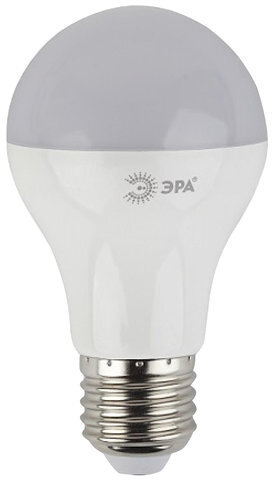 Лампа светодиодная ЭРА, 10 (70) Вт, цоколь E27, грушевидная, холодный белый свет, 25000 ч., LED smdA60-10w-840-E27ECO