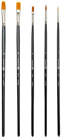 Кисти художественные набор 5 шт., синтетика, BRAUBERG ART CLASSIC, № 1-10, 200958