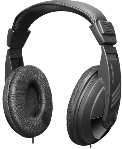 Наушники DEFENDER HN-751, проводные, 2 м, стерео, полноразмерные, регулятор громкости, 63751