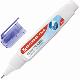 Ручка-корректор BRAUBERG, 9 мл, металлический наконечник, 221675