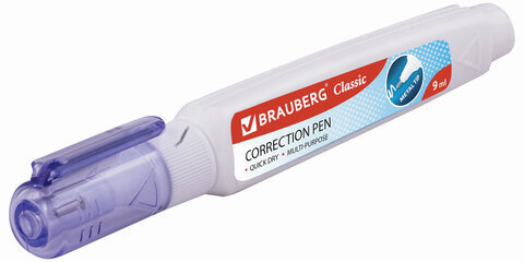 Ручка-корректор BRAUBERG, 9 мл, металлический наконечник, 221675