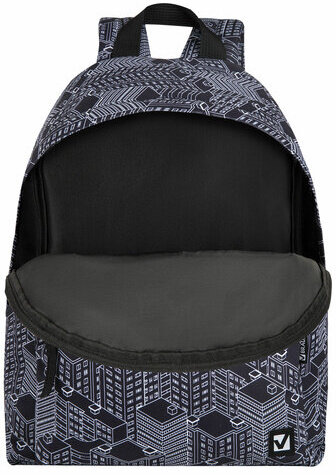 Рюкзак BRAUBERG СИТИ-ФОРМАТ универсальный, "Night city", черный, 41х32х14 см, 271679