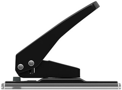 Дырокол металлический ERICH KRAUSE "Quadro", до 40 листов, черный, 4669